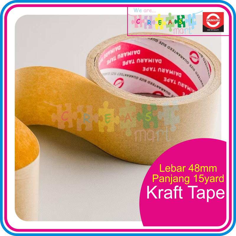 Daimaru Kraft Tape 48 มม. 15 หลา Strong กาวกระดาษสีน้ําตาลเทปท่อ