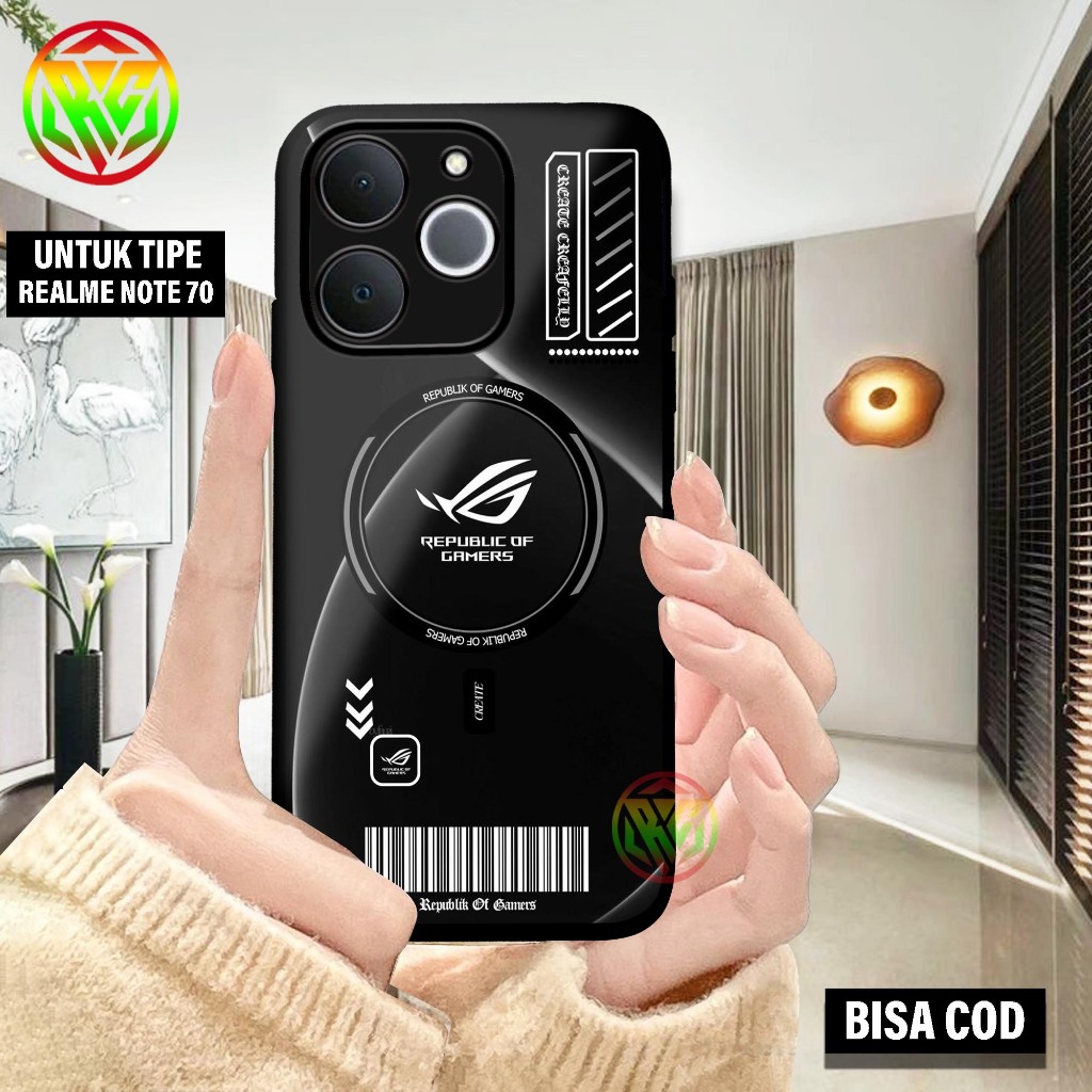 เคส HP Realme Note 70 - เคส Softcase Shiny New Case Glossy Realme Note 70 Phone Case [ROG Motif] - R