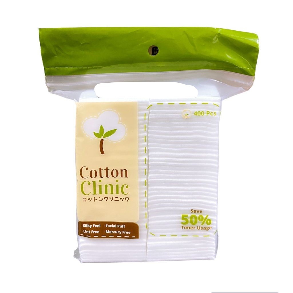 FACIAL CLEANSING COTTON COMPRESS TONER COTTON CLINIC EXOFILIATING PADS CONTENTS 200 PADS / 400 PADS