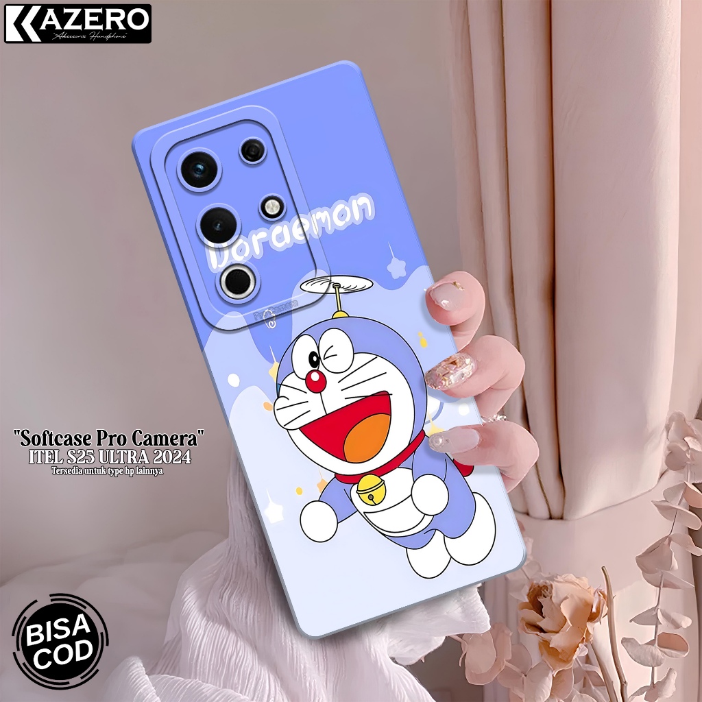 KAZEERO - เคสโทรศัพท์ Itel S25 Ultra 2024 - เคสแฟชั่นการ์ตูน - กล้อง Pro - Itel S25 Ultra 2024 Softc