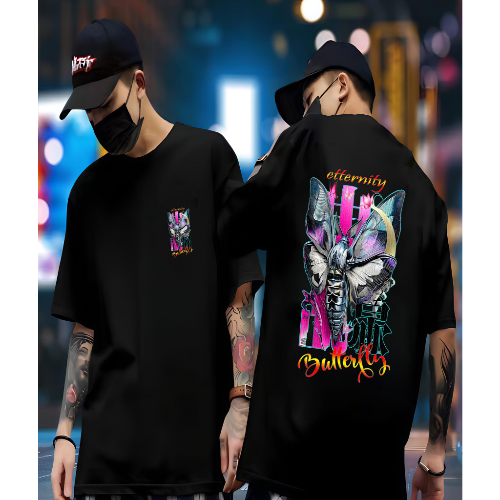 เสื้อยืด SJ_FASHION91 BUTTERFLY DISTRO เสื้อยืด/ผู้ชายและผู้หญิง/เสื้อยืดพรีเมี่ยม/เสื้อยืด/เสื้อยืด