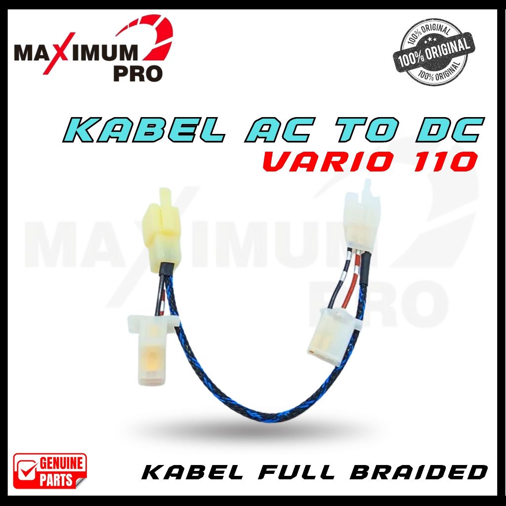 AC TO DC CONVERTER VARIO 110 DC CABLE PNP MOTORCYCLE HONDA VARIO 110 ACDC VARIO CARBON VARIO OLD BRAIDED