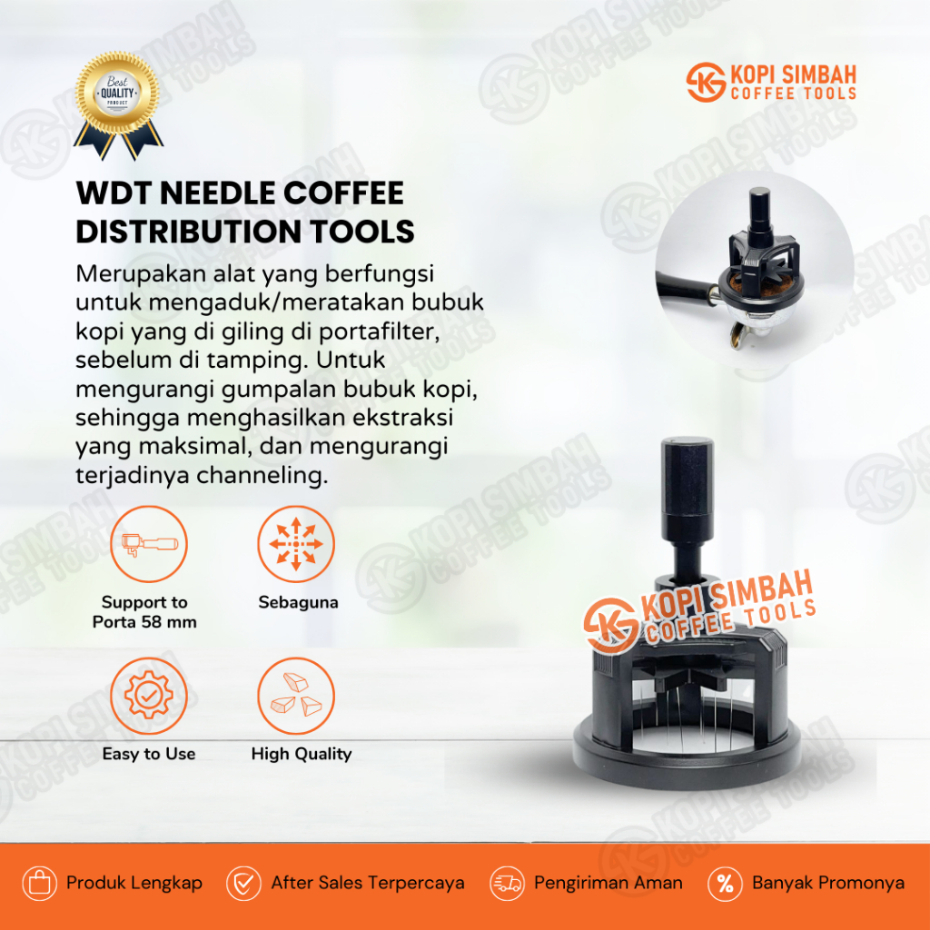 WDT Needle Distribution Rotary Coffee Powder Magnetic 58mm Espresso Coffee Powder Leveling Needle