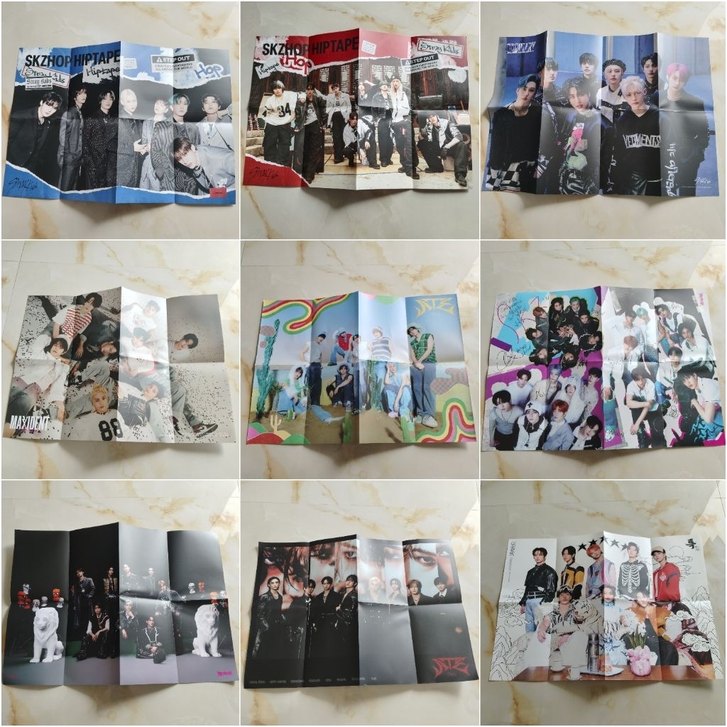 STRAY KIDS OFFICIAL HOP ORDINARY MAXIDENT ATE ROCKSTAR 5STAR NOEASY POSTER