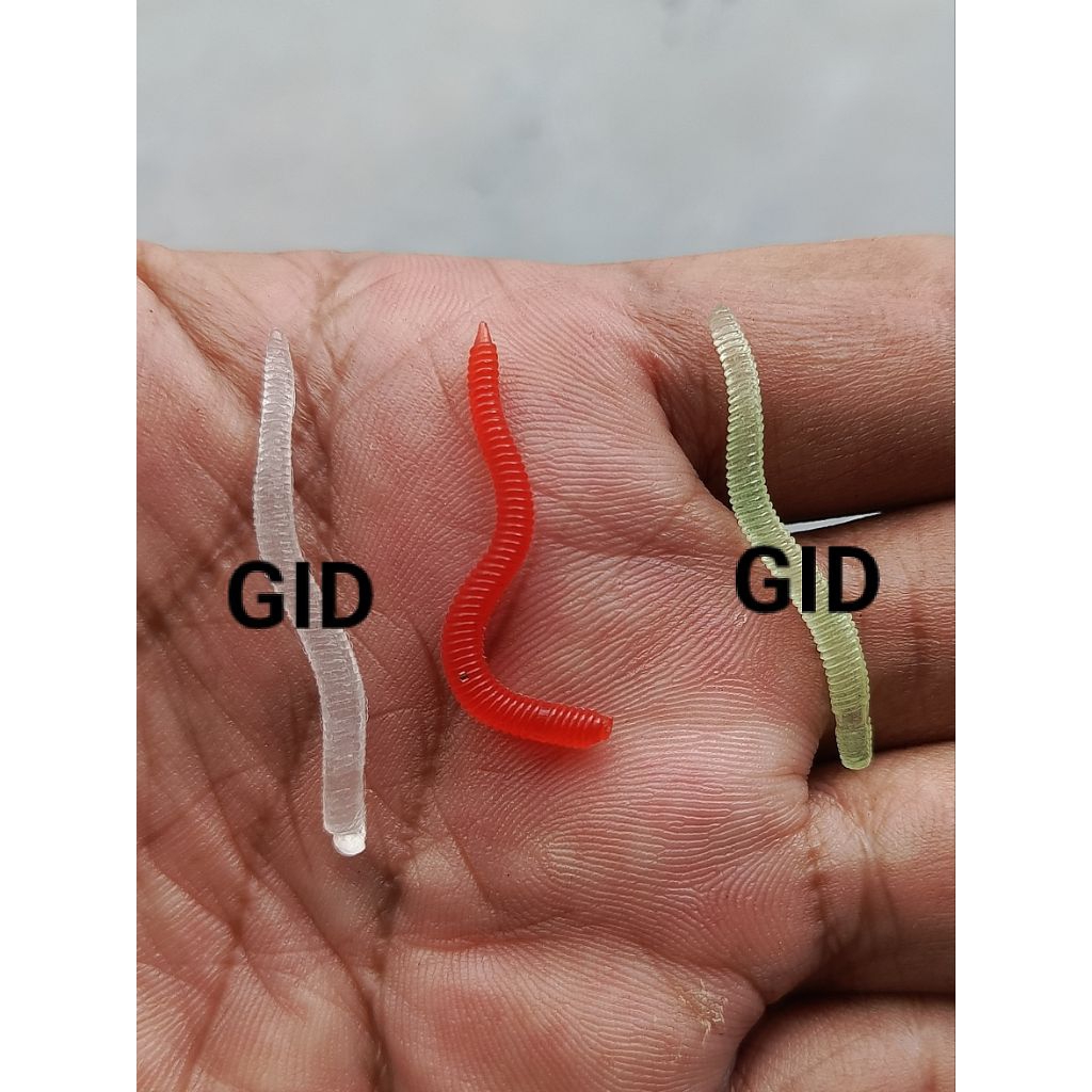 Softlure เหยื่อ 10 ชิ้นหนอน 4 ซม.ตรงหาง Lure Ajing Chewy Casting ตกปลา