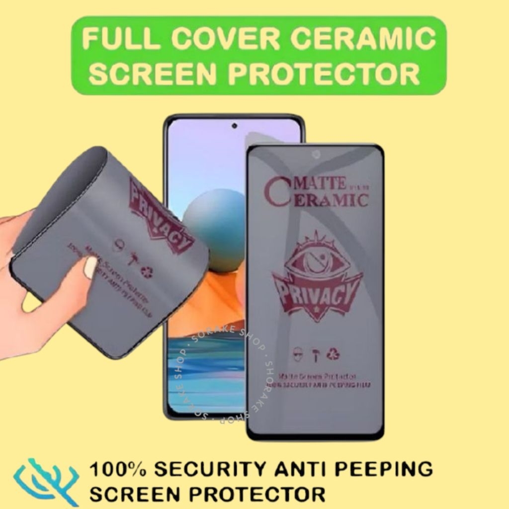 กระจกนิรภัยเซรามิค Matte Anti SPY INFINIX NOTE 7 LITE 8 10 10 PRO 11 11 PRO 12 12 VIP 12 G96 12 PLAY