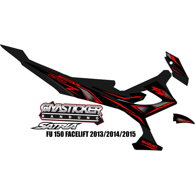 SATRIA FU 150 STRIPING สติ๊กเกอร์ SUZUKI SATRIA F150 คาร์บอน FACELIFT GIYA MOTORCYCLE VARIATION STIC