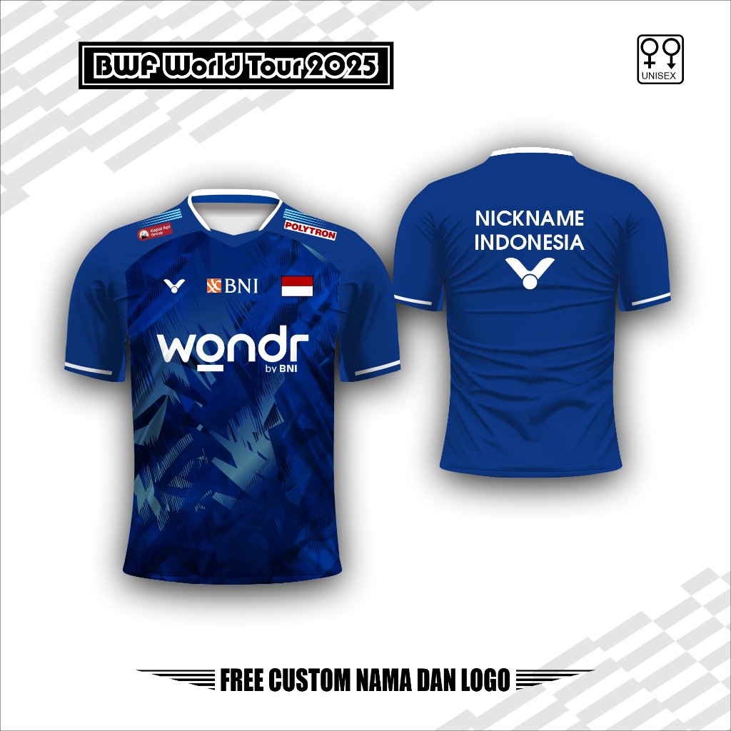 เสื้อแบดมินตัน Fajar-Fkri เสื้อทัวร์สุดท้าย 2025 เสื้อแบดมินตัน bwf ล่าสุด