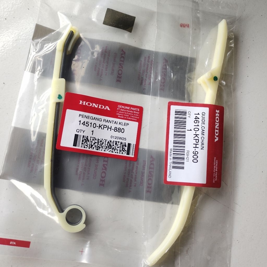 14510-KPH-880 ต้นฉบับ Karisma Supra X 125 Tensioner ยาง 14610-KPH-900 GUIDE CAM CHAIN TENSIONER CAM 