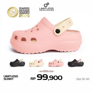 LIMITLESS Sandal Slip On Wanita SUNNY Eva Sendal Selop Cewek Terbaru Platform Empuk - Size 36 - 40