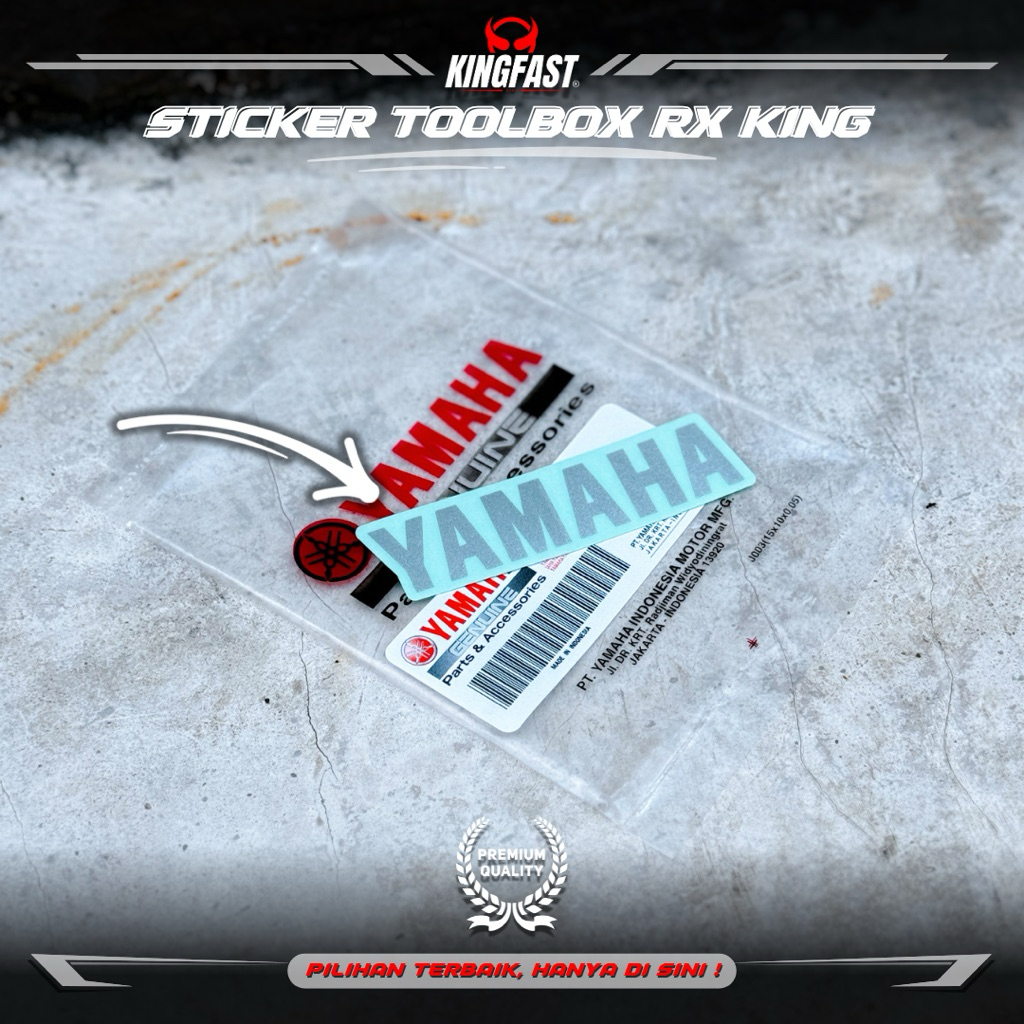 EMBLEM STICKER TOOLBOX SILVER RX KING ORIGINAL YAMAHA ของแท้ PART 5BP-F153E-01