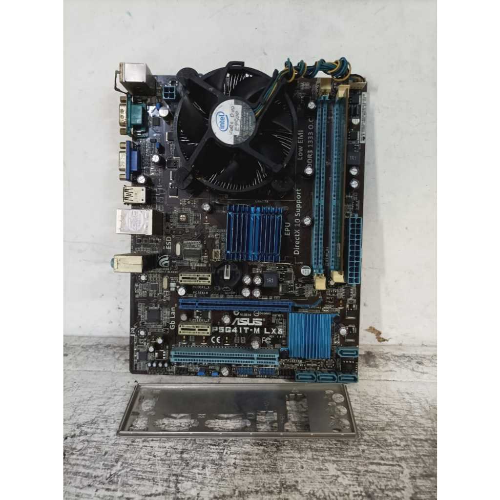 เมนบอร์ด asus p5g41t-m lx3 intel core duo e7500 ddr3 lga 775 plus ram 2gb พร้อมใช้งาน