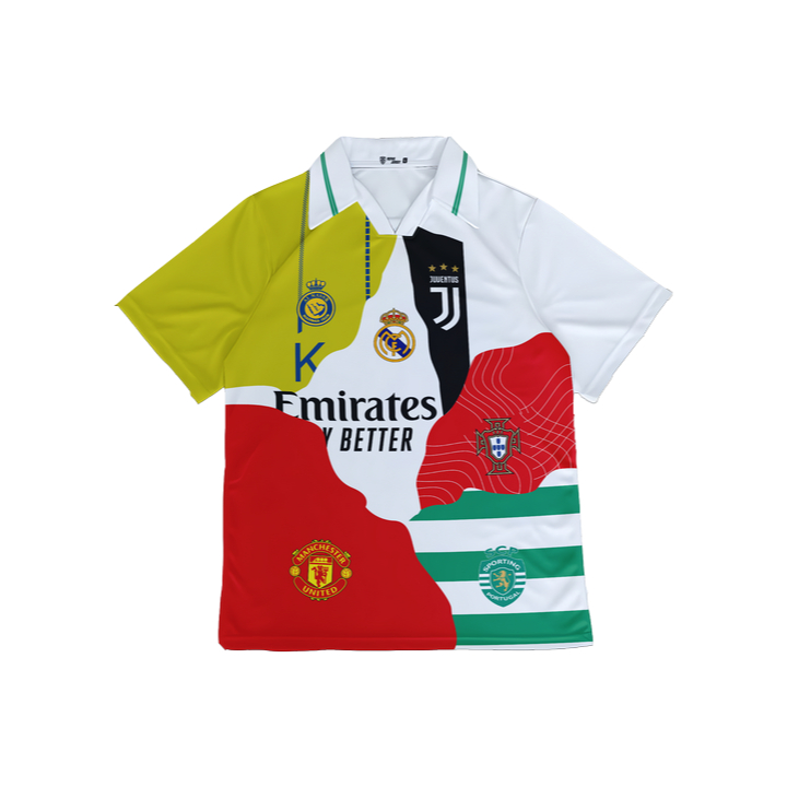 ReFive Jersey - Vintage Retro Casual/streetwear CR7 Unisex ผู้ชายและผู้หญิงแขนสั้น Premium Jersey