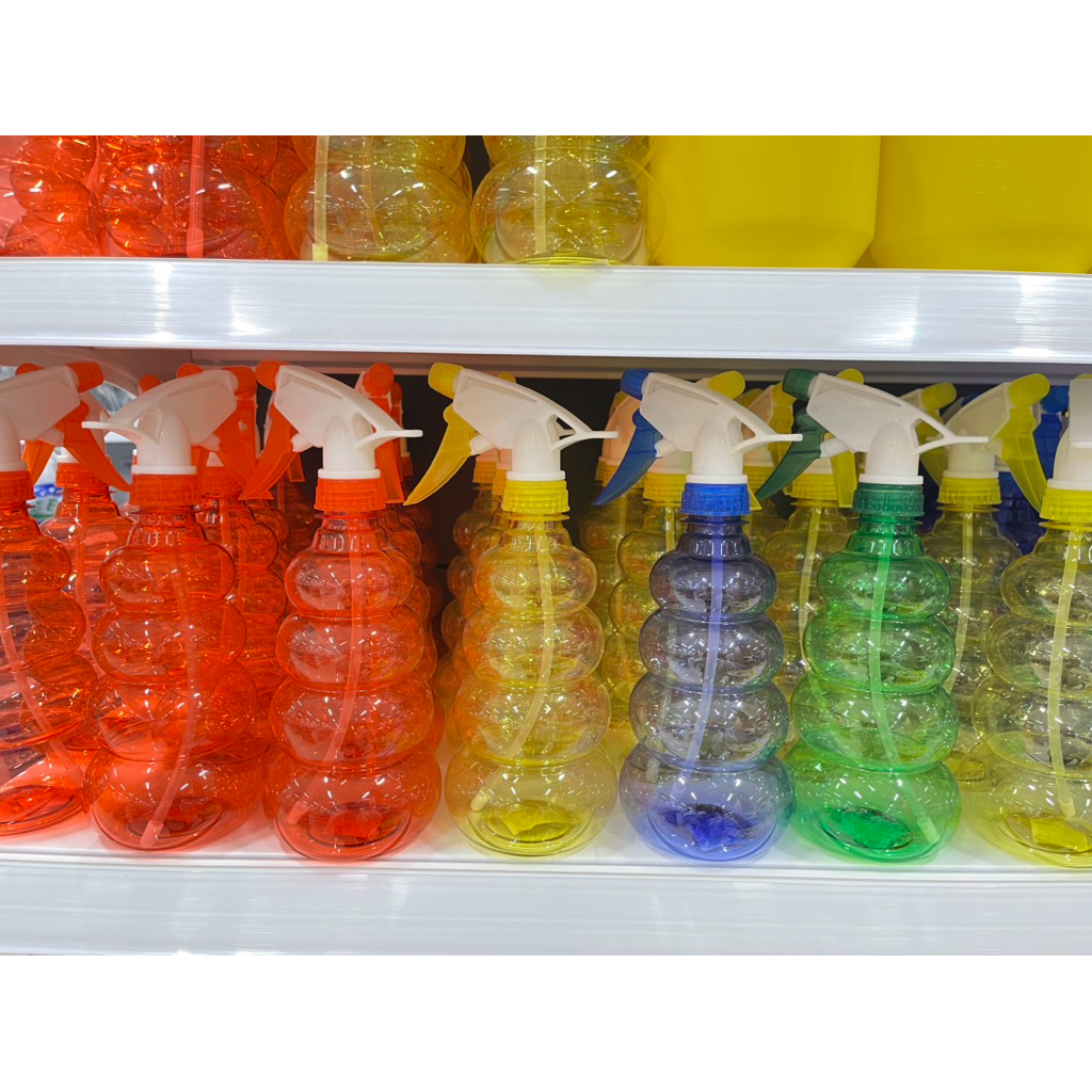 UNIQUE ROUND SPRAY BOTTLE 550ML TRANSPARENT / IRONING FRAGRANCE BOTTLE / TANEMAN SPRAY BOTTLE / REFI