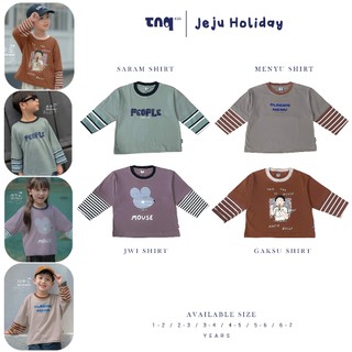 TNQ Kids Jeju Holiday - Oversize Stripe Longsleeve Tee kaos tangan panjang anak laki laki dan perempuan