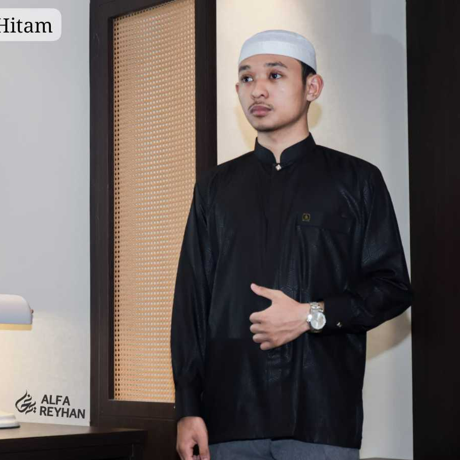 KATUN KEMEJA Koko sultan Zuhair เสื้อเชิ้ตผ้าฝ้ายลายนูนระดับพรีเมียม
