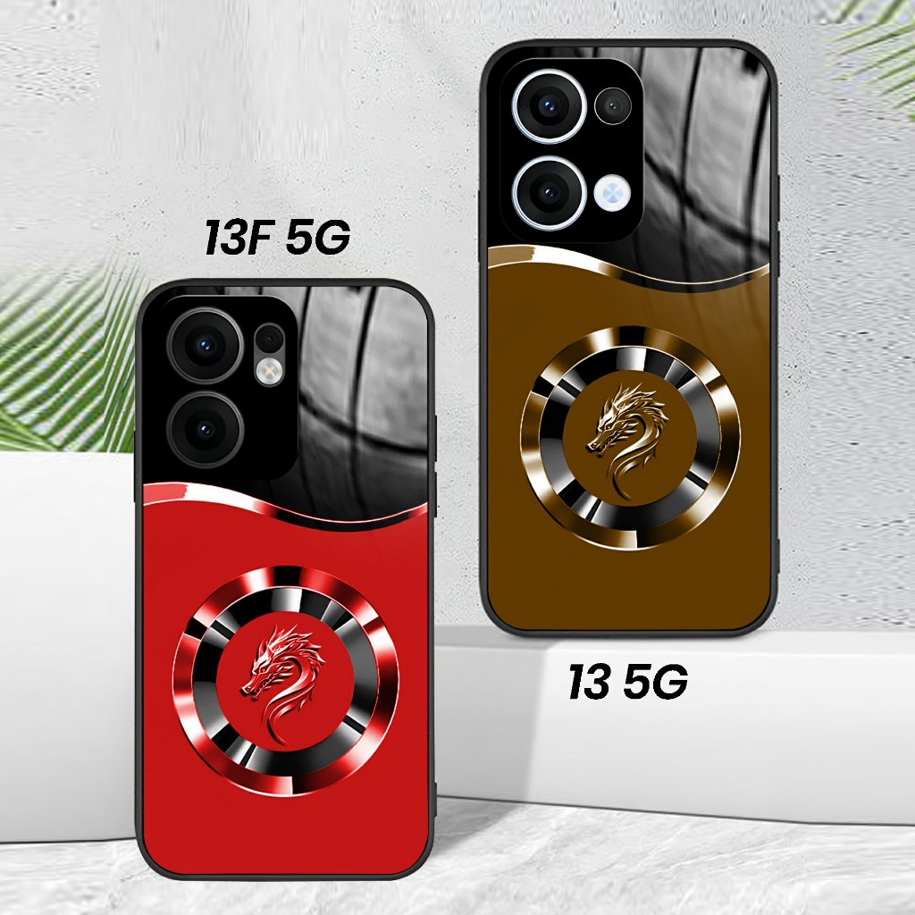 HP Oppo Reno 13 5G 13F 5G Glass Softcase - เคสโทรศัพท์ Oppo Reno 13 5G 13F 5G - Cool Motif Case - เค