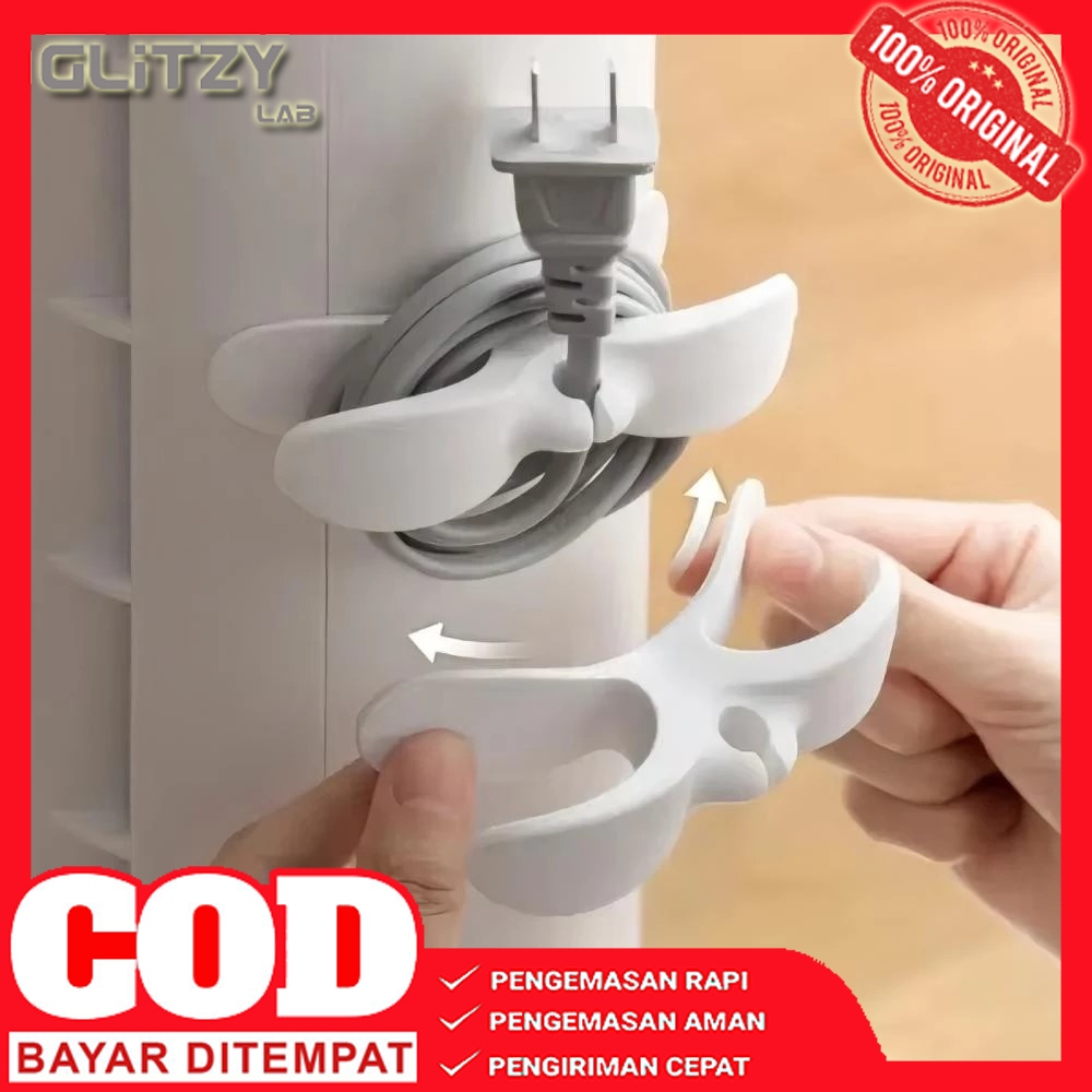 RETAIL Cable Organizer Holder Cable Winder Stick-on Cable Holder Ribbon HM1048 - Glitzy