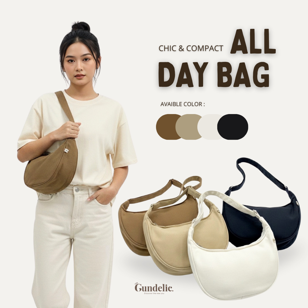 กระเป๋าสะพายผู้หญิงมัลติฟังก์ชั่น l Casual Slingbag Simple Plain l Earth Tone Color Earth Girl By Gu