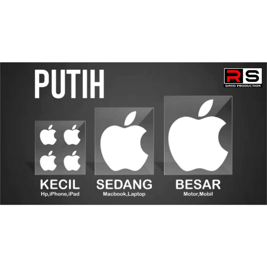 รับสติ๊กเกอร์ Apple 6 ชิ้น สติ๊กเกอร์ตัด Apple iPhone iPad iMac Mac Macbook โลโก้สัญลักษณ์