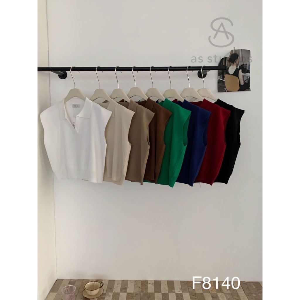 [LC] ONE-K F8140 PLAIN KNIT TOP