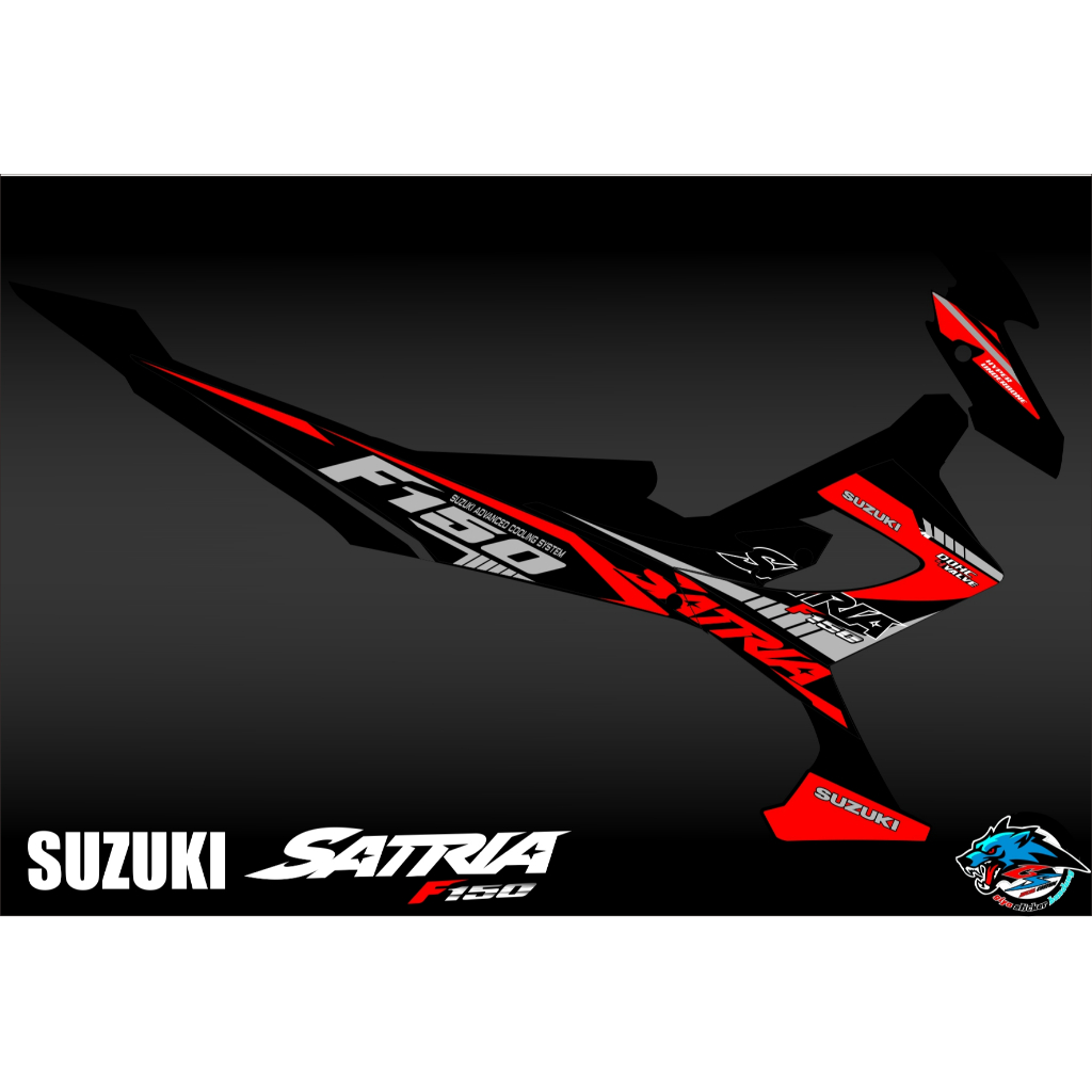 SATRIA FU 150 STRIPING สติ๊กเกอร์ SUZUKI SATRIA F150 คาร์บอน FACELIFT รถจักรยานยนต์ VARIATION STICKE