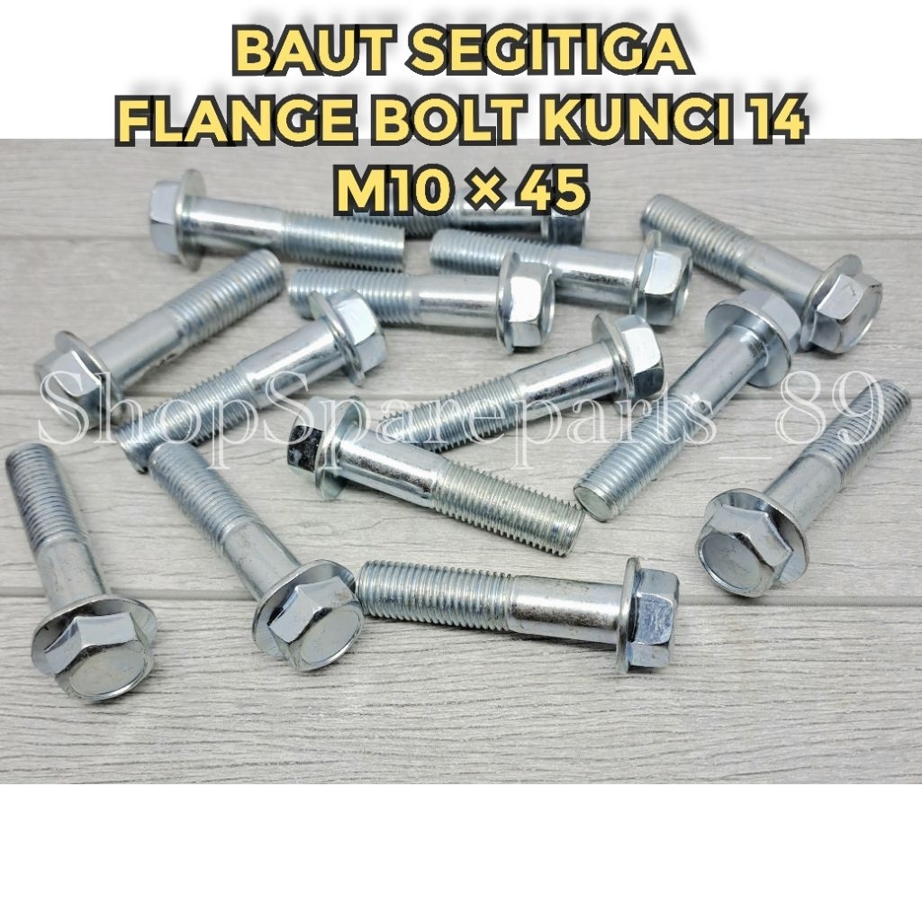 FLANGE BOLT M10AKU45 KEY 14 TRIANGLE SHOCK BOLT M10