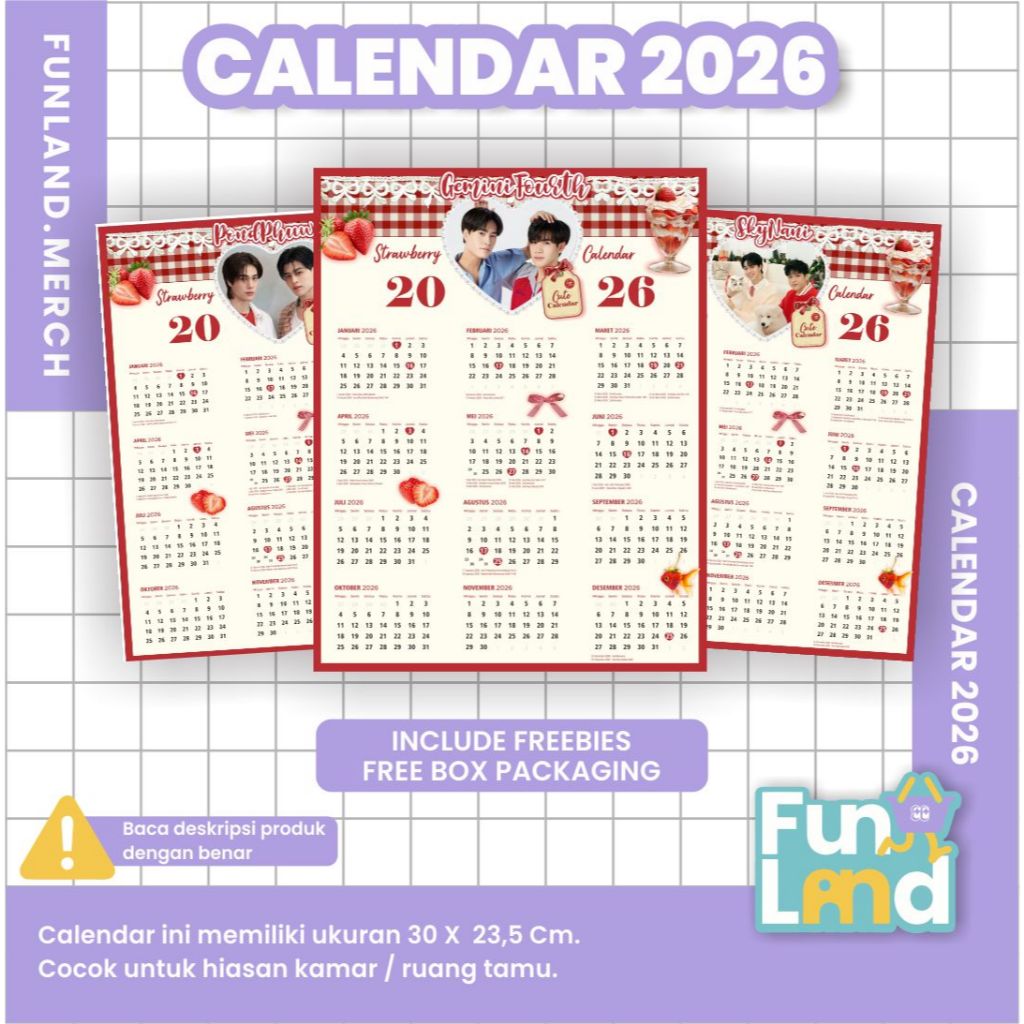 ปฏิทินติดผนังแบบกําหนดเอง 2026 | ปฏิทินนักแสดงไทยสุนทรียศาสตร์ | พิมพ์ปฏิทินบุคคล