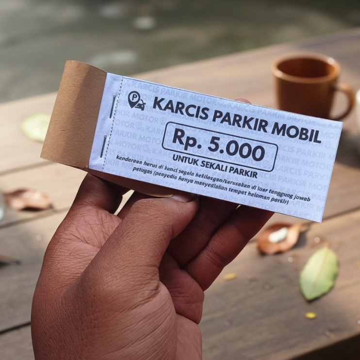 รถรถจักรยานยนต์ที่จอดรถ TICKETS 1 BOOK CONTAINS 50 แผ่น 7GGSM HVS MATERIAL ฟรีราคา CHOOSE