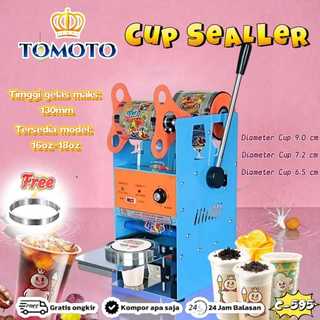 TOMOTO[COD]Reaim Mesin Cup Sealer Mesin 8-26 Oz Press Gelas Plastik bisa Sealing Machine Alat penutup minuman Mesin Segel Gelas Alat Pres Gelas Mesin/C601