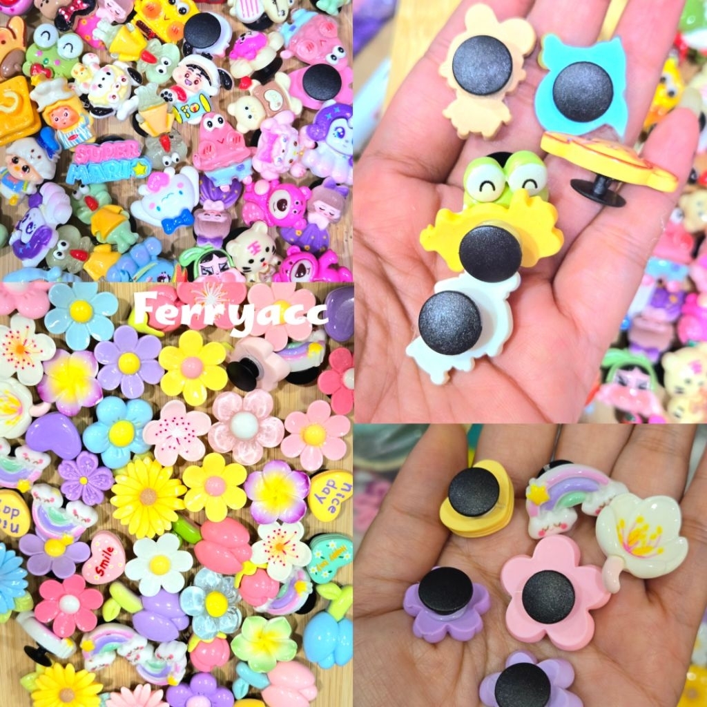 25 ชิ้น jibbitz diy charm ตัวอักษร 3d การ์ตูนดินรองเท้าแตะอุปกรณ์ตกแต่ง