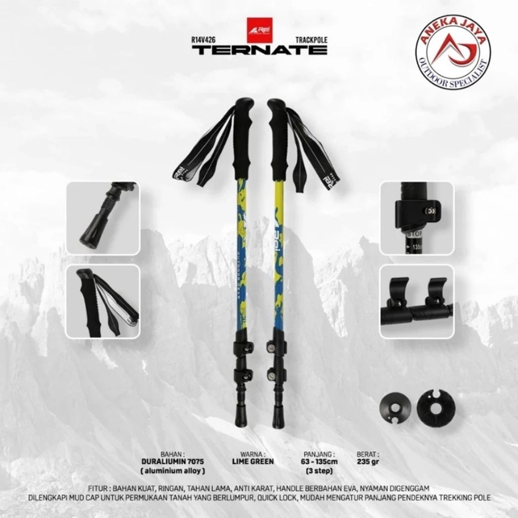 TRACKING POLE/HIKING STICK TERNATE AREI