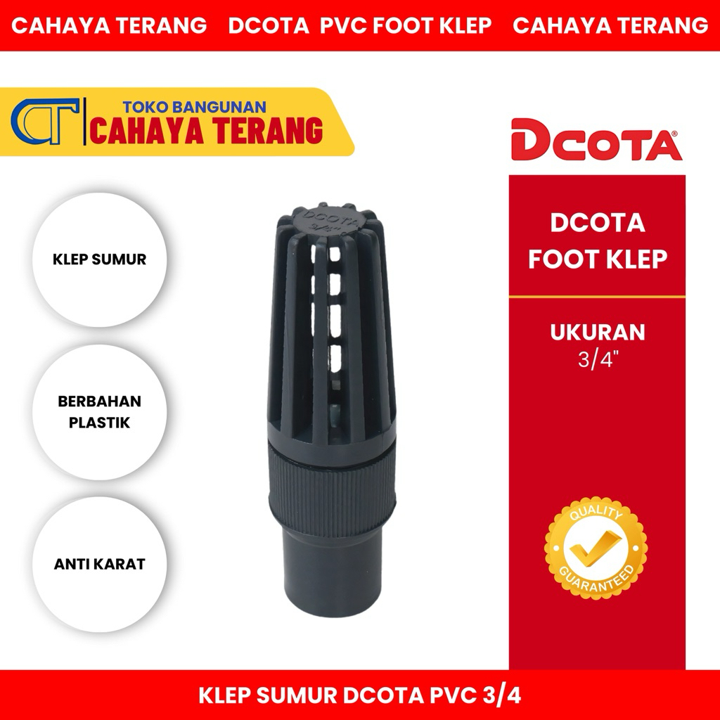 DCOTA 3/4" PVC WELL VALVE WELL FILTER