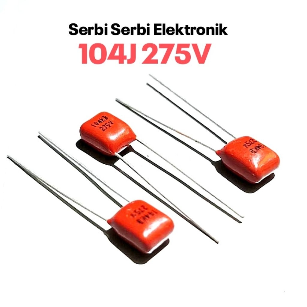 CAPACITOR MILAR 104 275V MYLAR 104J 100nF 0.1uF 100n 275V 275VOLT