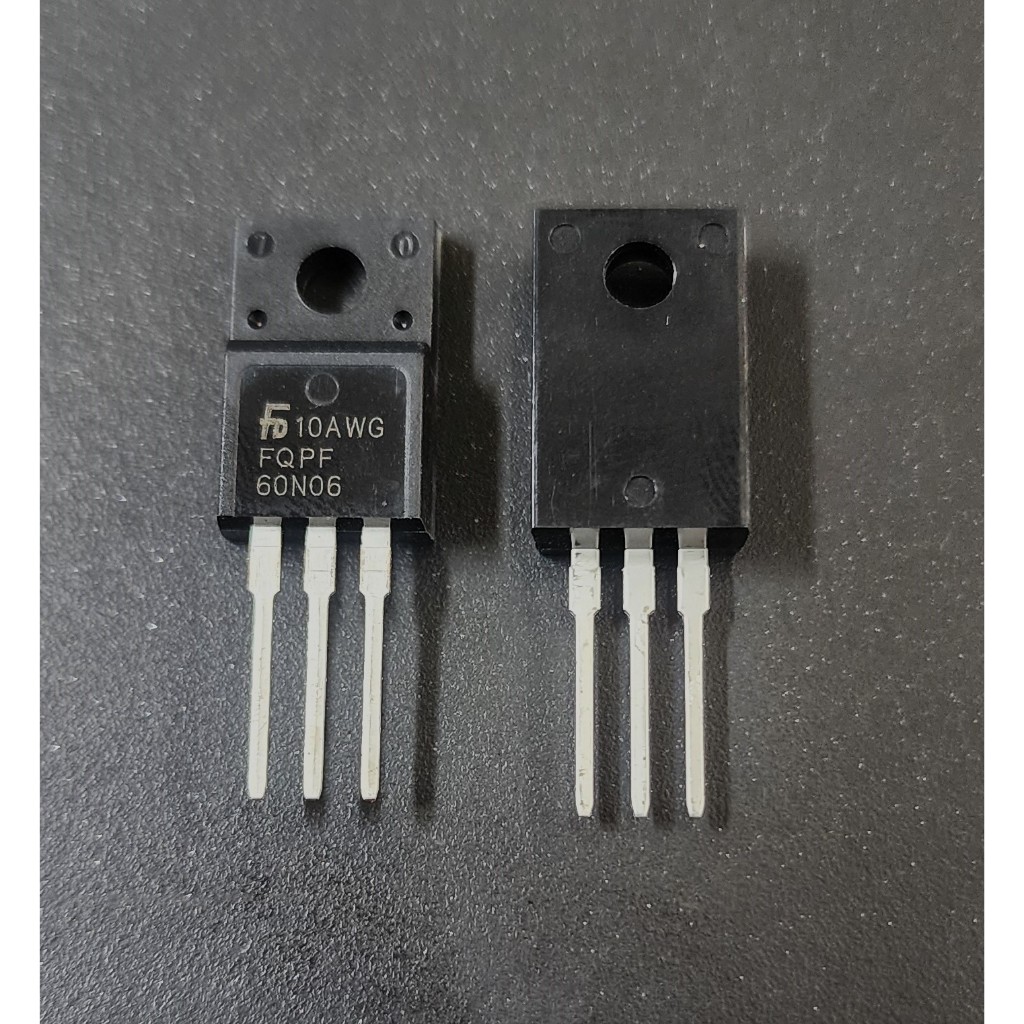 ทรานซิสเตอร์ FQPF60N06 FQPF 60N06 N-Channel Power MOSFET 60V 60A - ตัวเครื่องพลาสติก