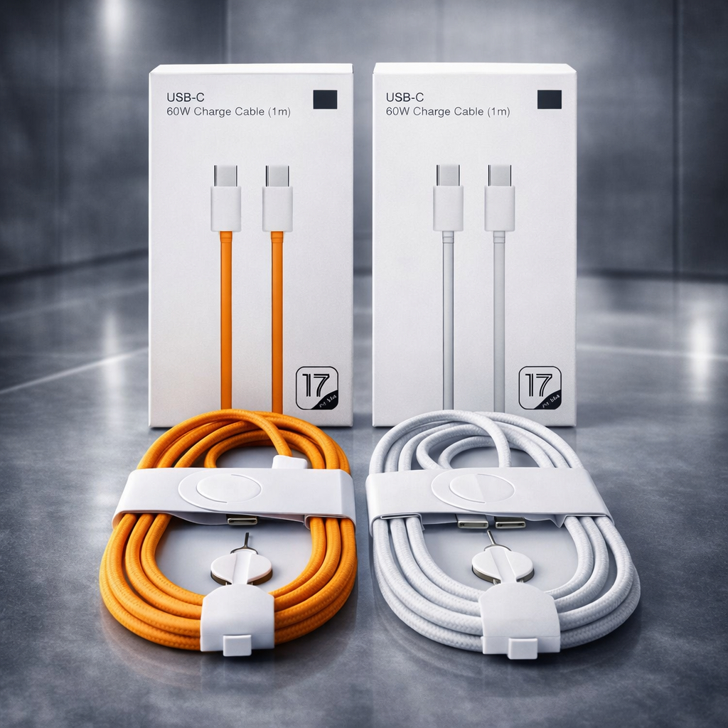 17PROMAX USB-C TO TYPE-C 6A สายเคเบิลข้อมูล C TO C สายชาร์จเร็ว 100 ซม.