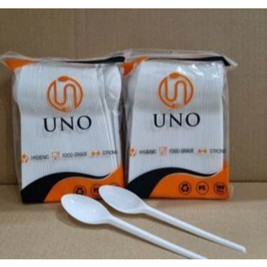ช้อนโต๊ะพลาสติก UNO ช้อนโต๊ะพลาสติก UNNO 100 ชิ้น