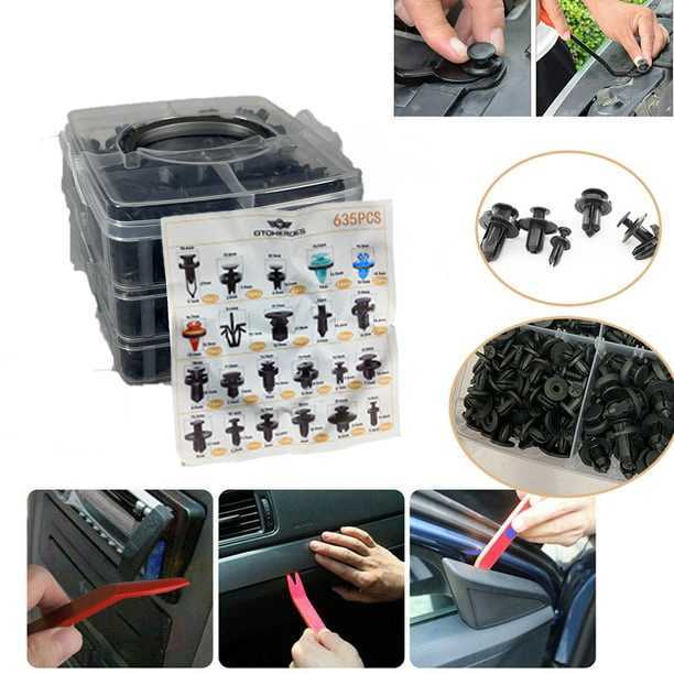 ปุ่มคลิปรถ, สลักเกลียวหมุดตัวถังรถ, คลิปรีเทนเนอร์ตัดแต่งกันชน, 635 ชิ้น - ใช่63