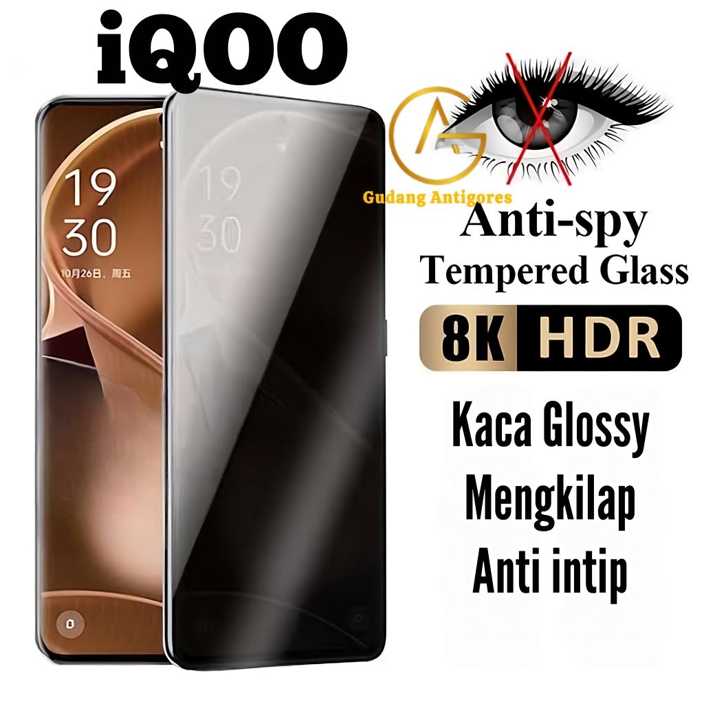 TEMPERED GLASS PRIVACY IQOO ALL TYPE ANTI SCRATCH GLASS SPY PRIVACY Z1 Z1X Z3 Z3X Z5 Z5X Z6 Z6X Z7 Z