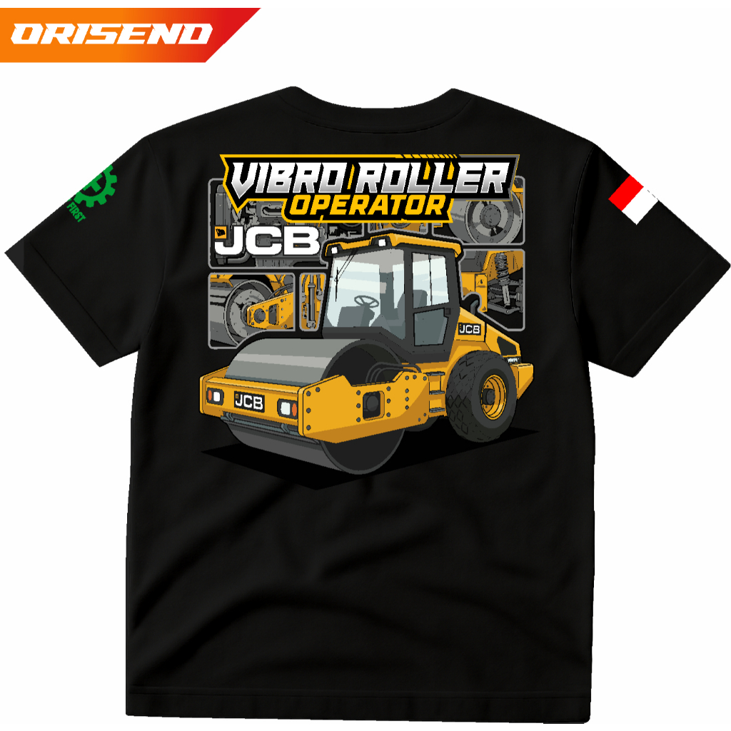 เสื้อยืดผู้ประกอบการอุปกรณ์หนัก KATUN ORISEND – Vibro Roller JCB | เสื้อ Vibro jcb เนื้อหนา ผ้าคอตตอ
