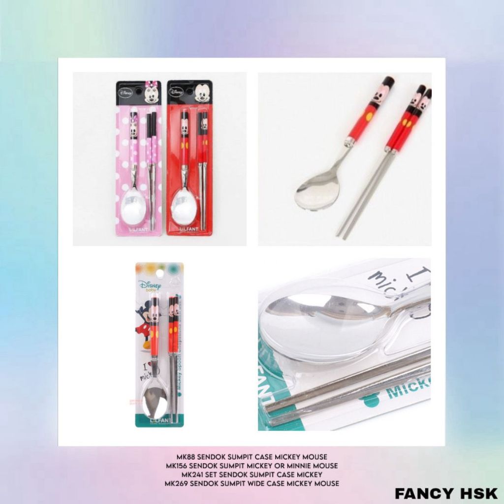 ชุดเกาหลี SPOON FORK SPOON FORK CASE MICKEY MINNIE MOUSE MK88 MK156 MK241 MK269