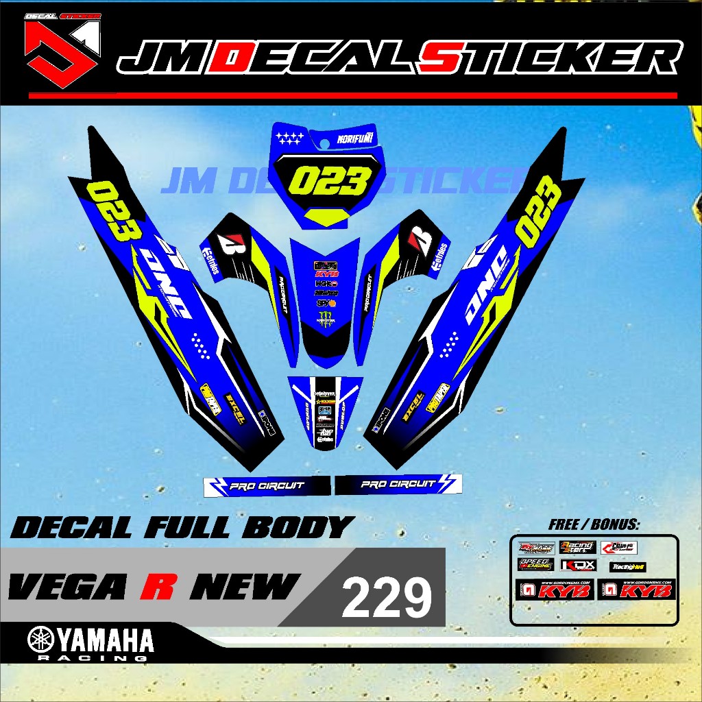 สติ๊กเกอร์ RBT STRIPING MOTOR VEGA R ใหม่ FULL BODY MOTOR CRF KLX 150 KLX BF KLX GORDON DTRACKER KX 