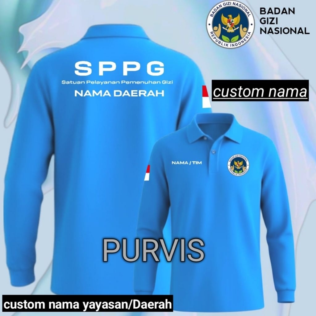 LONG SLEEVE POLO SHIRT SPPG BGN COLLAR SHIRT - BGN National Nutrition Body Collars - BGN MBG LONG SL
