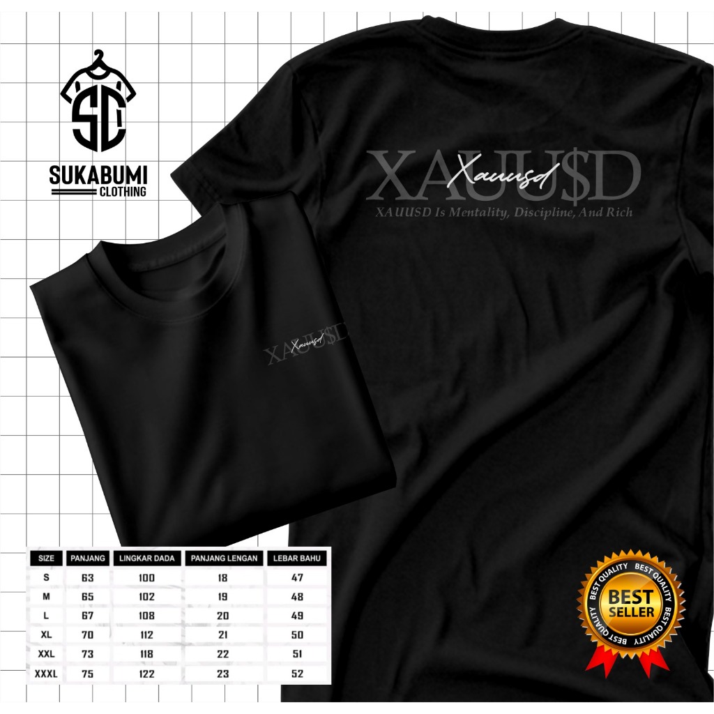 เสื้อยืด XAUUSD | เสื้อยืด Treder Forex | หวีฝ้าย 24ส | เสื้อยืดผู้ค้าเด็กทุกเพศ