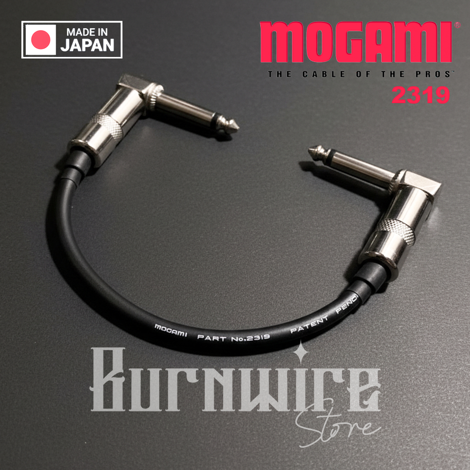 MOGAMI 2319 Guitar Effect Cable Jumper Patch L Round Pedal Original Japan 15 ซม., 20 ซม., 25 ซม.