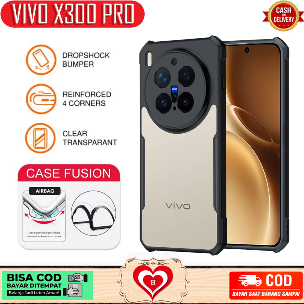 เคส VIVO X300 X300 PRO HARDCASE ARMOR TRANSPARENT SHOCKPROOF