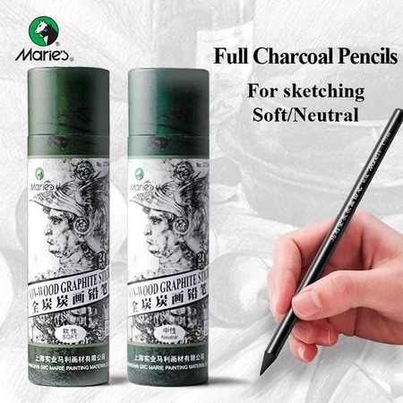 ดินสอกราไฟท์ Woodless Maries Soft & Neutral C7344 / C7346 ดินสอถ่านเต็ม