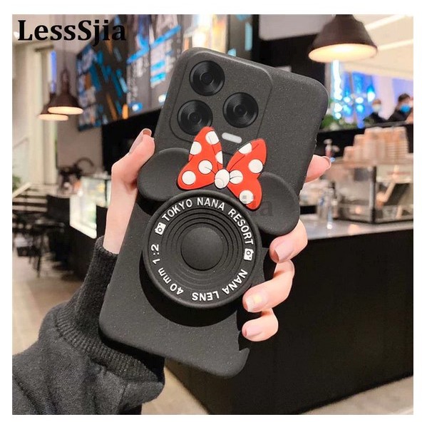 เคส Zte Nubia V70 V70 DESIGN แก้วน่ารักปลอกซิลิโคน Softcase กระจกการ์ตูนยืนผู้ถือ Tpu ฝาครอบโทรศัพท์