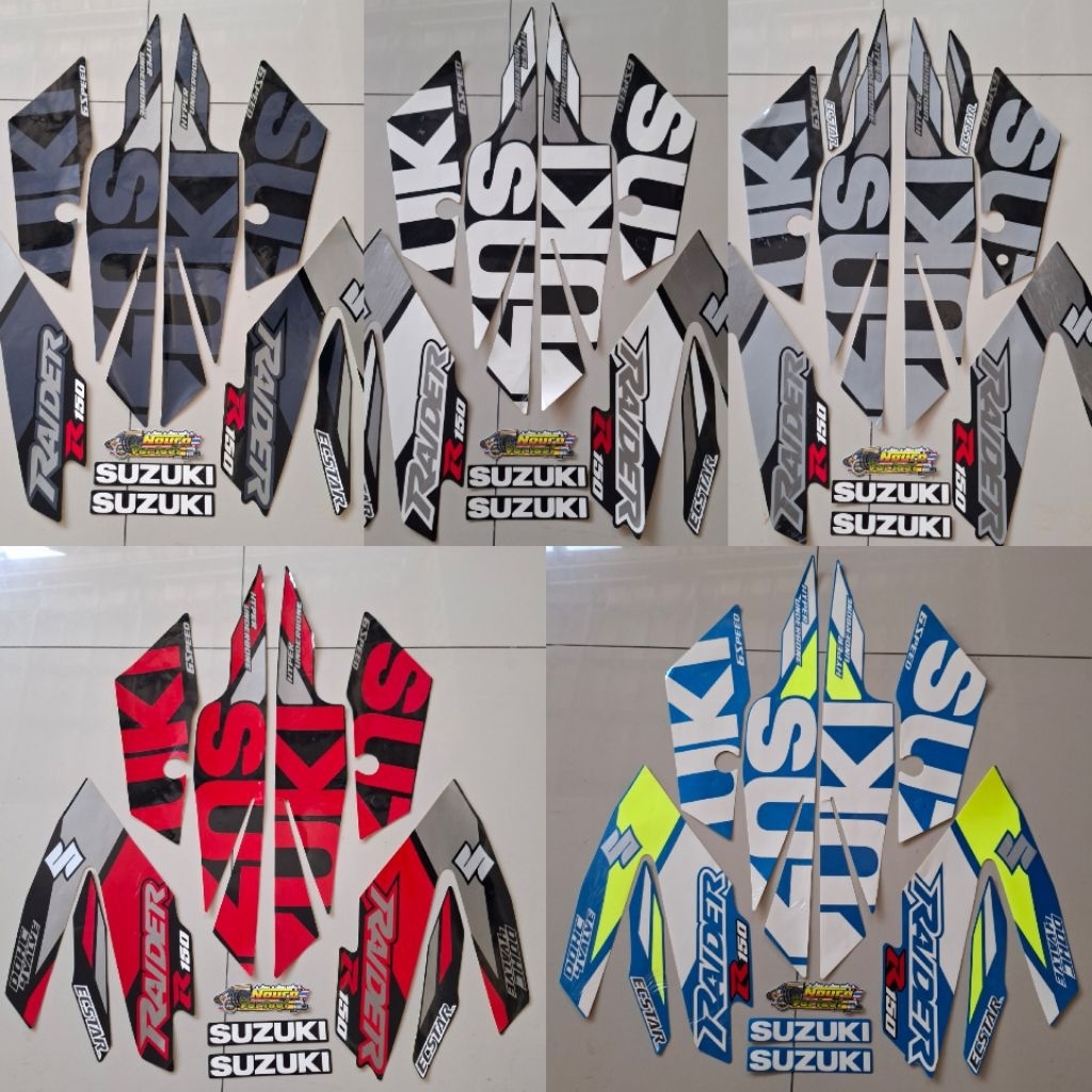 Striping Satria raider Fu 150 fi 2019 2020 2021 ฉีด gp series สีฟ้า