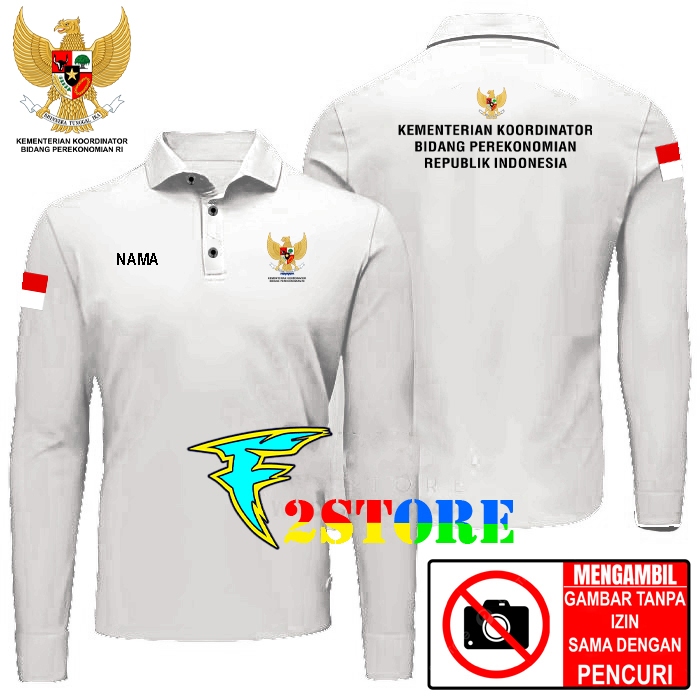 เสื้อคอปกรุ่นเสื้อคอปก MINISTRY OF CORDINATOR MIDWIFE PERENOMIA REPUBLIC OF INDONESIA DIGITAL SCREEN